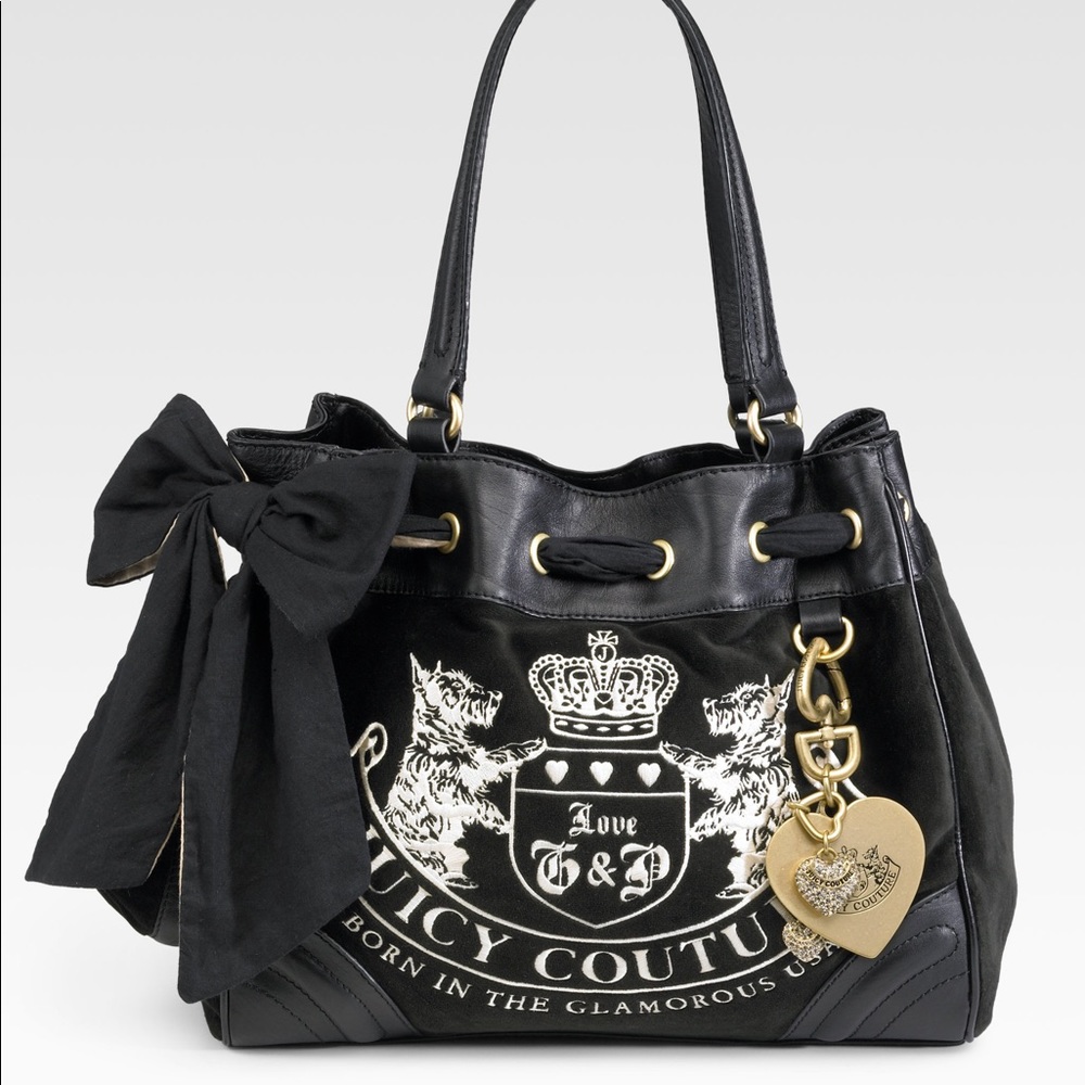 Juicy Couture Heritage Crest Daydreamer Velour Bag